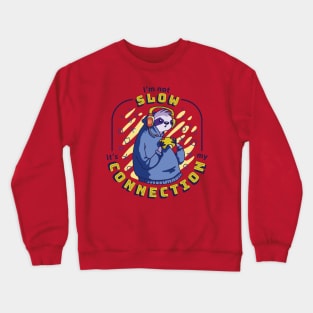 Sloth Gamer Design Idea Animal Gift Crewneck Sweatshirt